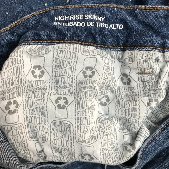 Wild Fable Rhinestone Studded High Rise Skinny Jeans - Picture 13 of 15